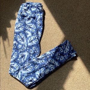 Lularoe OS leggings in wolf print BNWOT